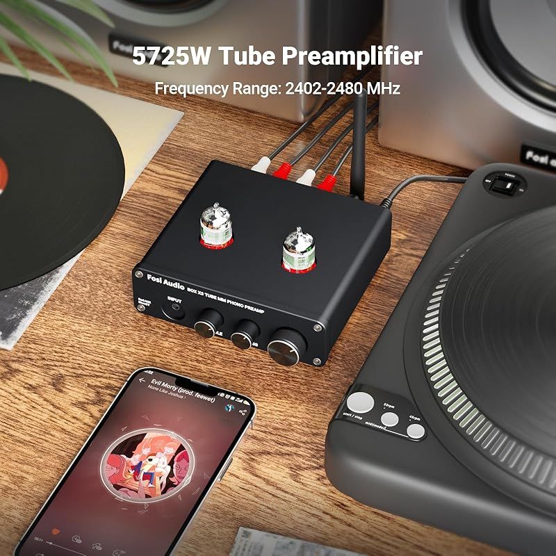 ミニ・オディオ・セット[真空管アンプ+スピーカー+フォノ・プリアンプ] &おまけ Nobsound 2.0チャンネル 50W * 2 Mini ステレオ オーディオ