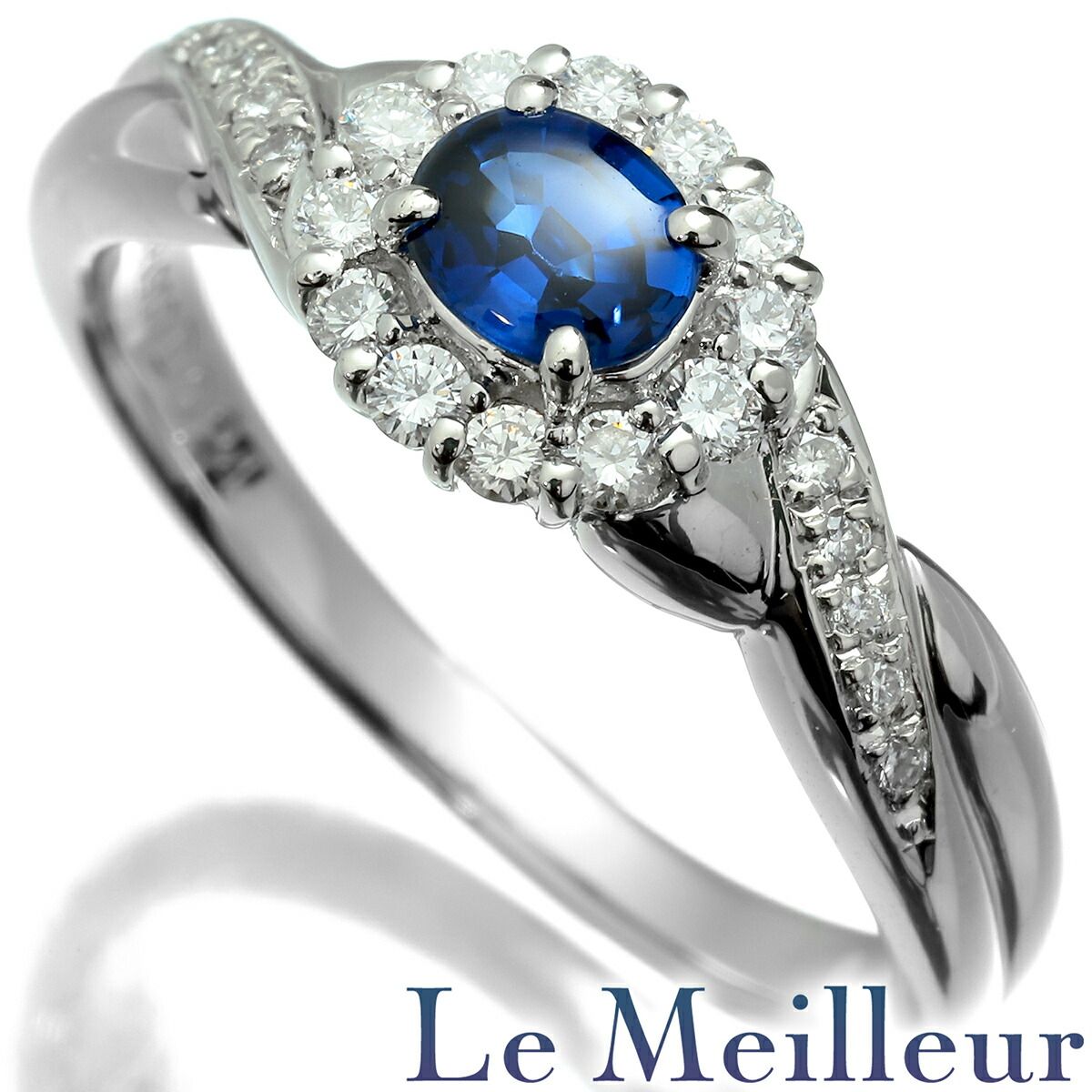 新品仕上済】 サファイア 0.52ct ダイヤモンド 0.24ct プラチナ Pt900