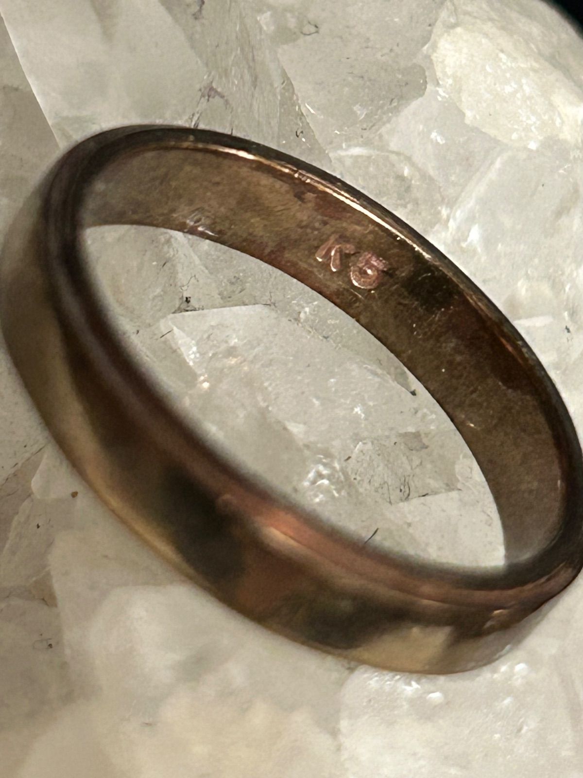 在庫2000年代初期K5刻印GOLDプレーンモデルRING黄金サイズ18号
