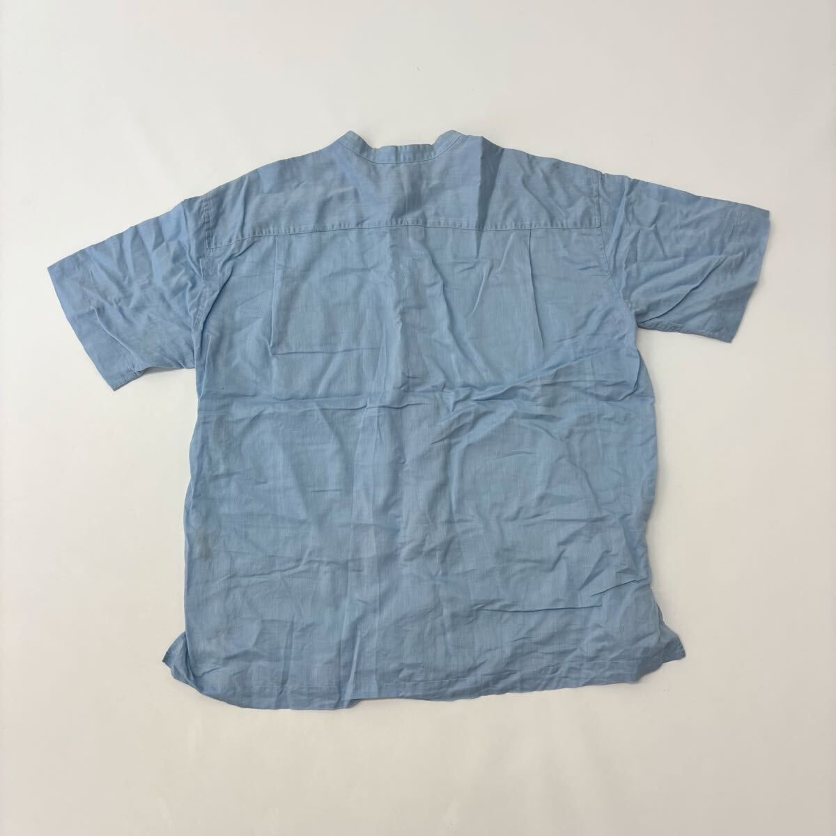 90s Vintage ISSEY MIYAKE MEN ヴィンテージ イッセイミヤケ メン コットン リネン オーバーサイズ スタンド シャツ size L 710-0050