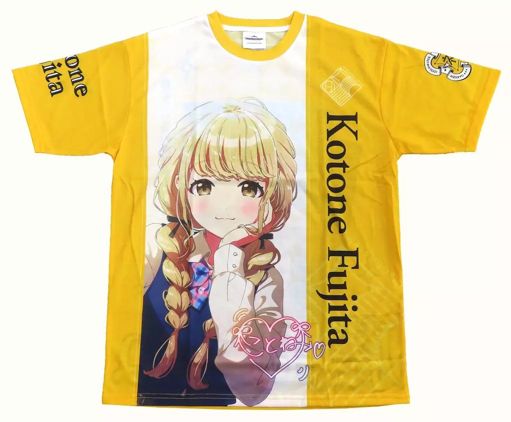 Tシャツ 藤田ことね 公式フルグラフィックTシャツ イエロー Mサイズ 学園アイドルマスター DEBUT LIVE 初 TOUR