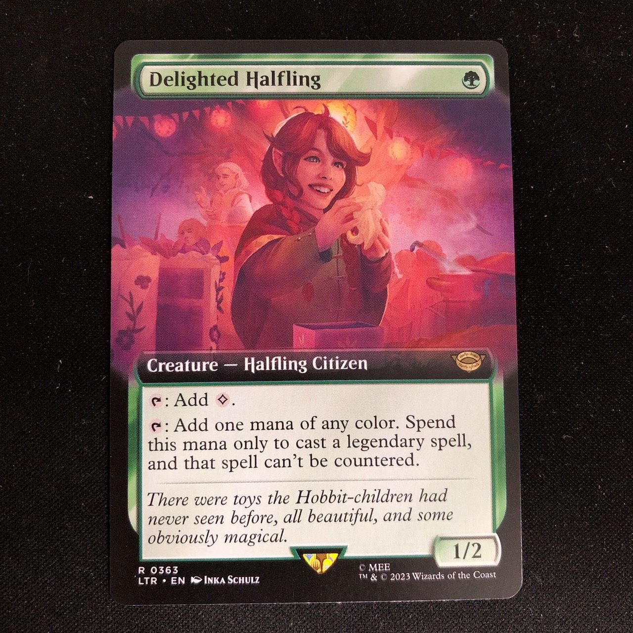 Mtg 拡張アート 喜ぶハーフリング Delighted Halfling-