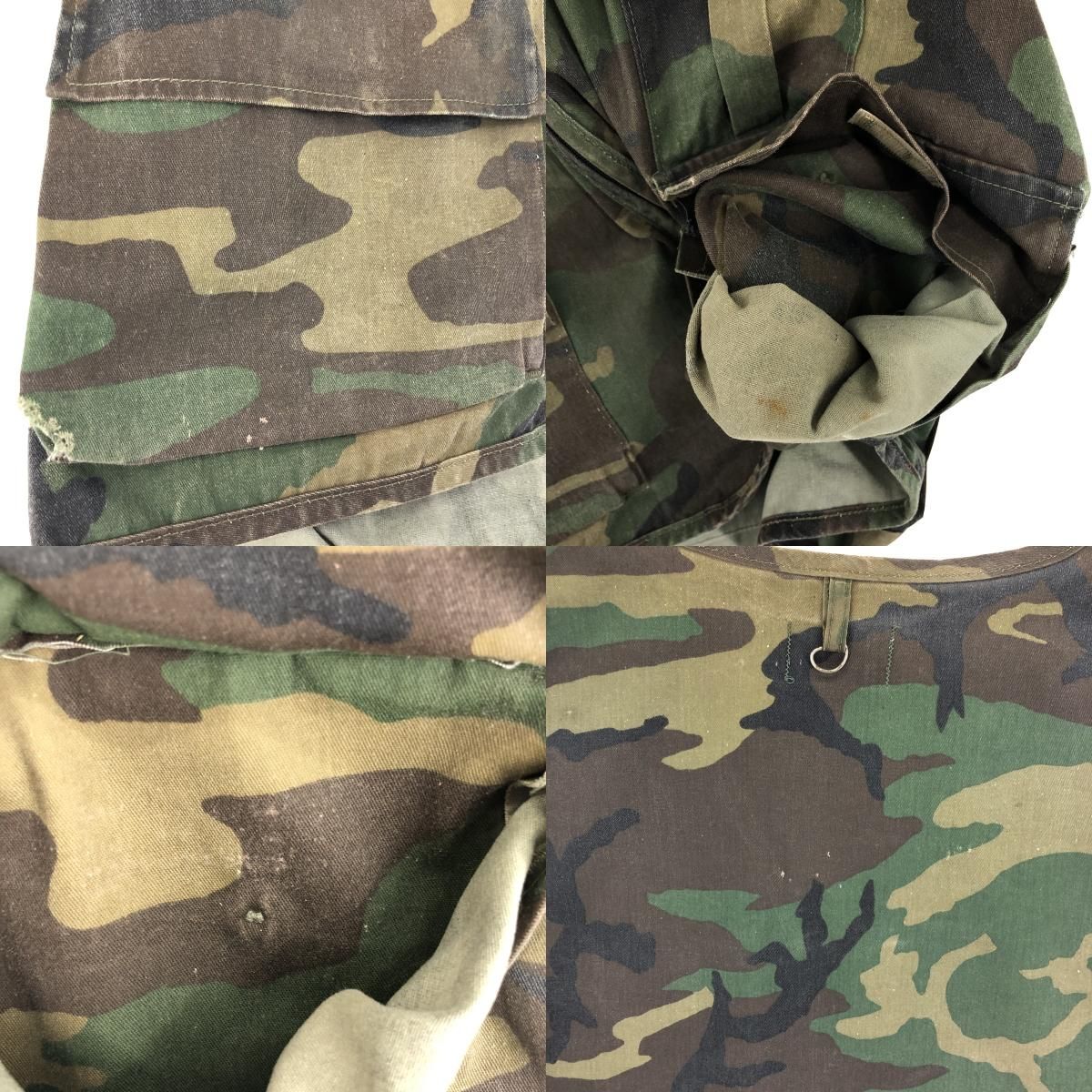古着 80年代 SAFTBAK ウッドランドカモ 迷彩柄 フィッシングベスト USA 