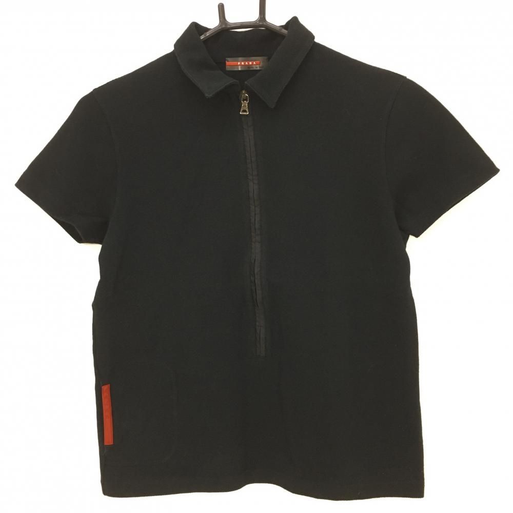 売り切れました 新品 PRADA 及ぼし / プラダ 半袖ポロシャツ ダーク 