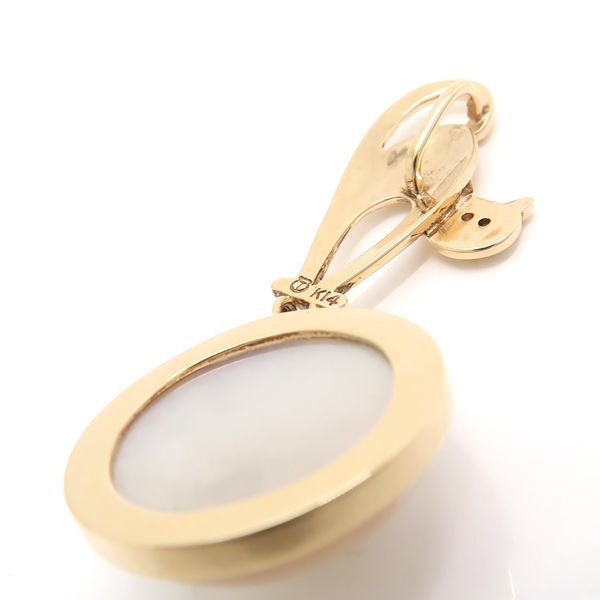 TASAKI　タサキ　田崎　ペントップ　チャーム　18K　パール　真珠　ゴールド TASAKI ペンダントトップ K14 マベパール 猫 ネコモチーフ