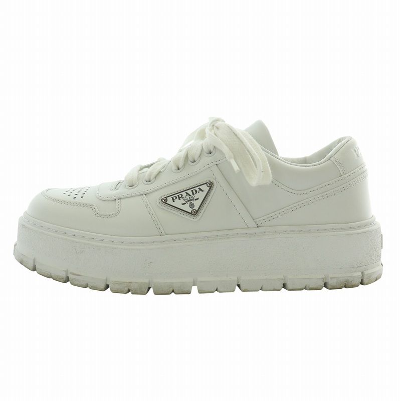 プラダ PRADA スニーカー シューズ ローカット 2EG452 厚底 三角