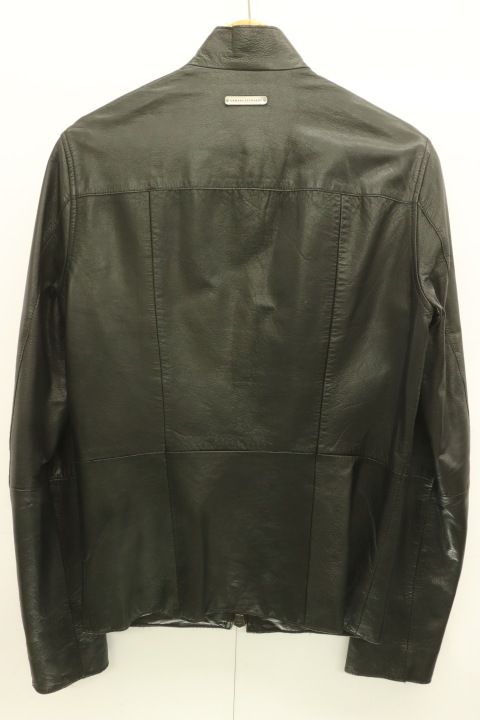 中古】 ARMANI EXCHANGE メンズレザージャケット XS ゴートレザー