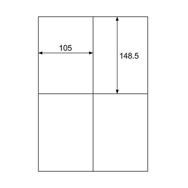 まとめ) ヒサゴ きれいにはがせるエコノミーラベルA4 12面 83.8×42.3mm