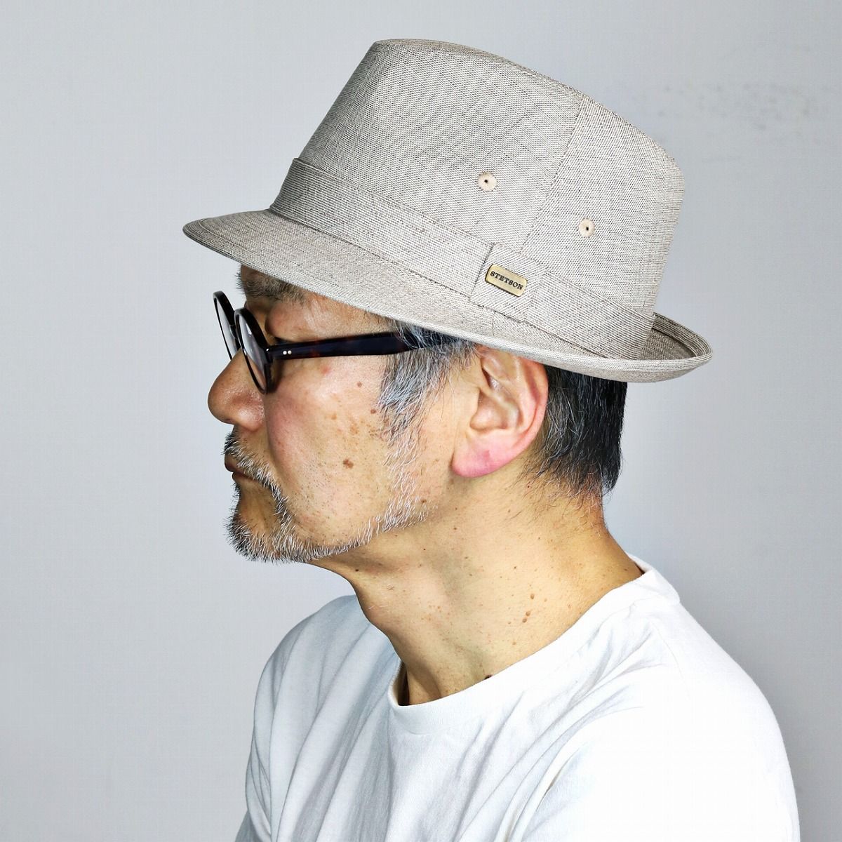STETSONハット つば広ブリム8cm サイズM 58cm サマーセールM STETSON