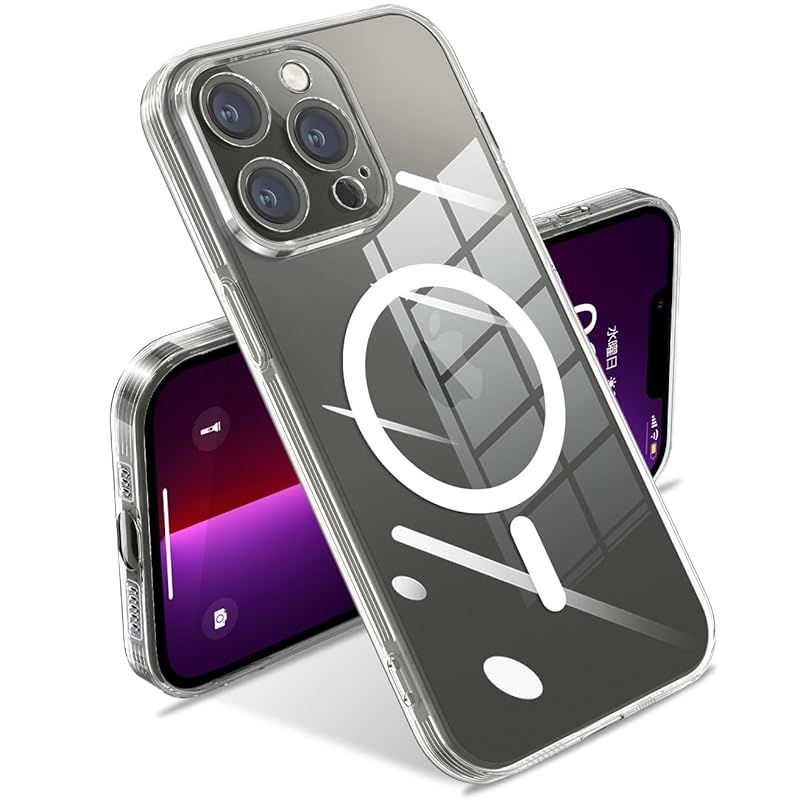 新品　iPhone 13 Pro Max ケース MagSafe対応 クリア 薄型 耐衝撃 マグネット搭載 アイフォン13 Pro Max マグセーフ対応 透明 柔らかい iPhone13ProMaxカバー 衝突防止ストリップを内蔵 ワイヤレス充電 薄
