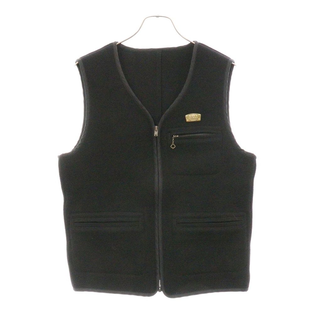 RATS (ラッツ) WOOL VEST ゴールドプレートロゴ ウールベスト 09RV-0704-V ブラック