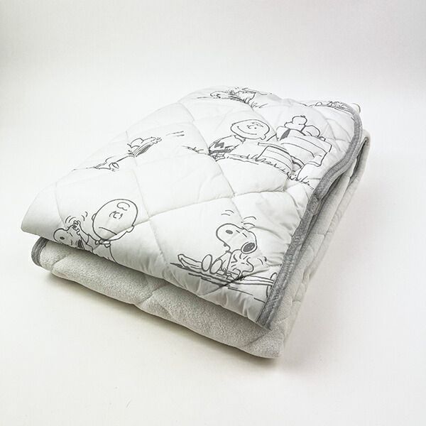 スヌーピー 敷きパッド グレー 寝具 西川 SNOOPY