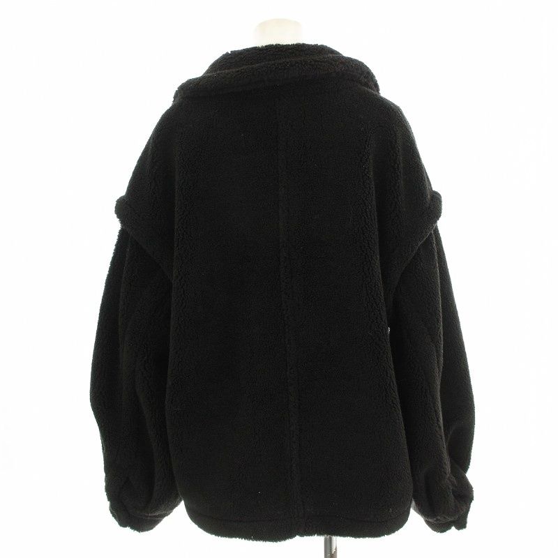 グラムリップス GLAM LIPS ボアコート GL10000194-1187 ダブル ジャケット フリース F 黒 ブラック G