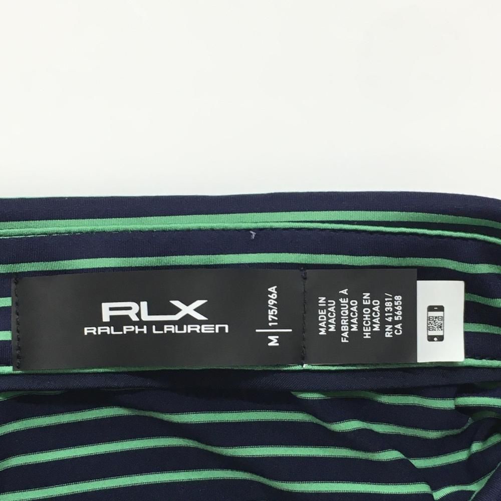 超美品】RLXラルフローレン 半袖ポロシャツ ネイビー×グリーン系