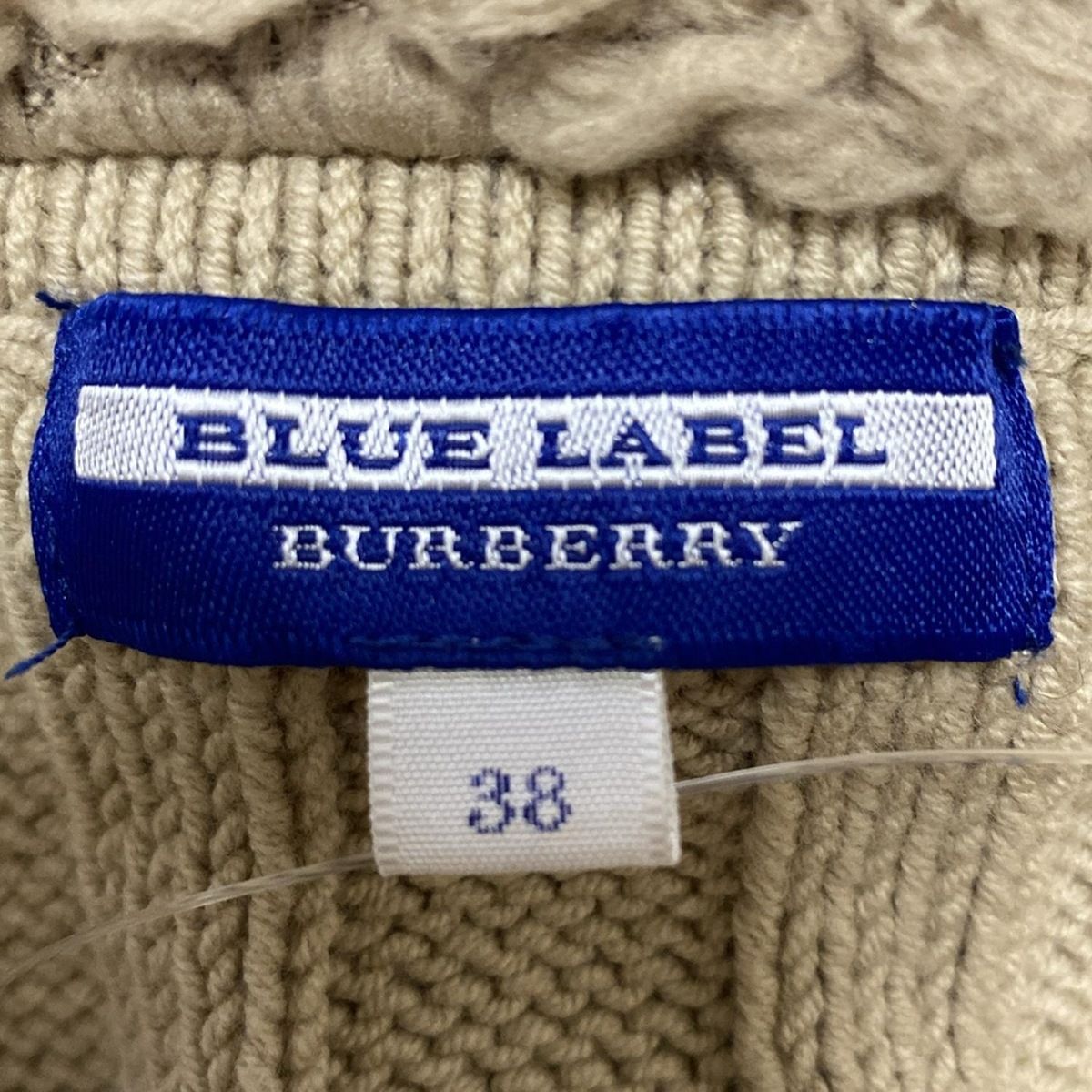 Burberry Blue Label バーバリーブルーレーベル パーカー サイズ38 M レディース - ベージュ 長袖|ニット|ジップアップ NICORILABO_COM