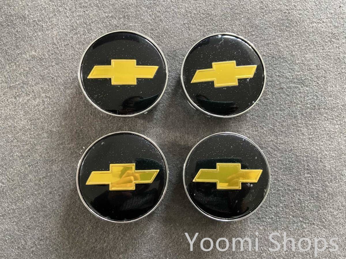 【新品未使用】シボレー CHEVROLET ホイールキャップ ホイール ハブキャップ センター キャップ保護 防塵 4個セット 外径60m