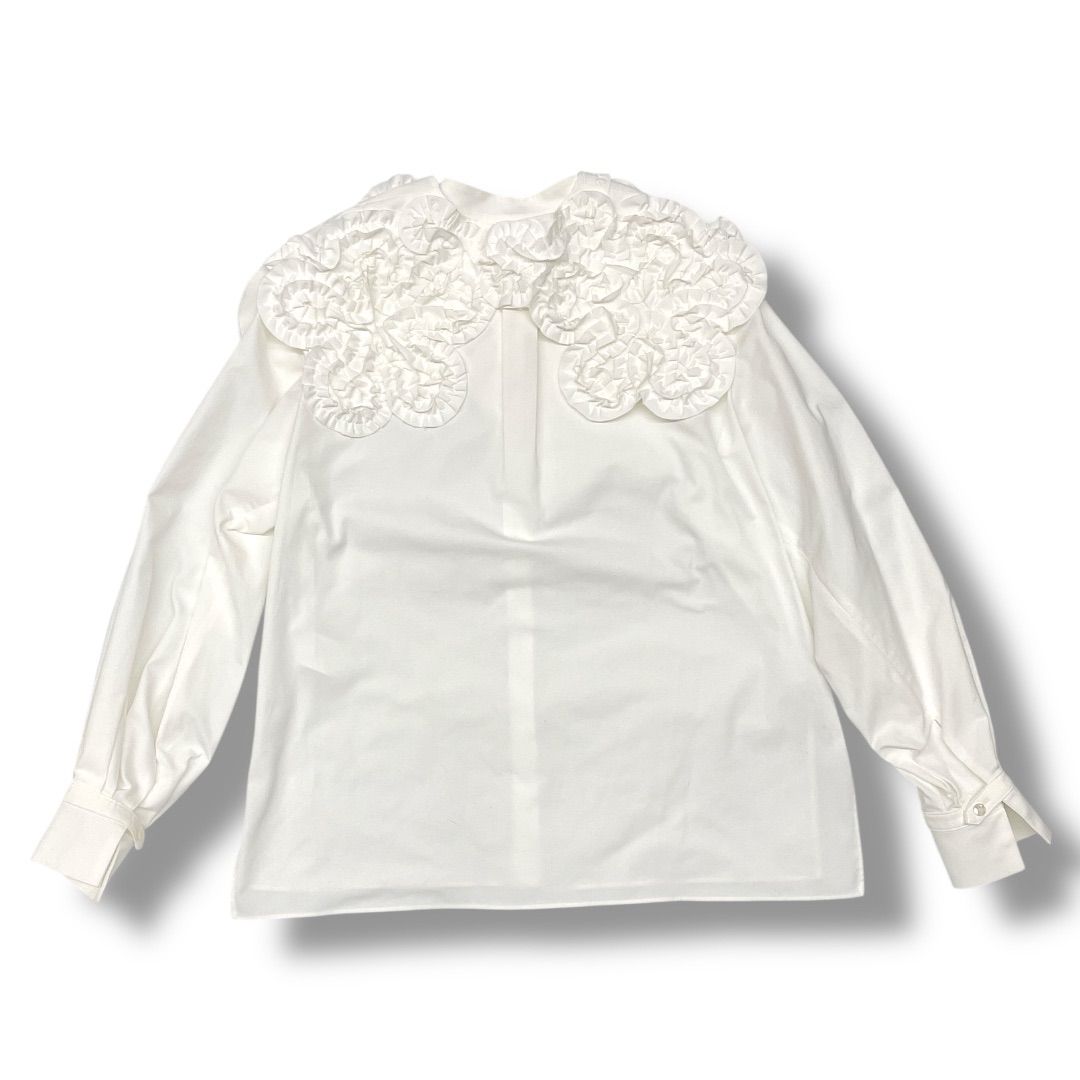 yoriヨリ　ホイップカラーブラウス　34 白　シロコン yori ヨリshirocon シロコンホイップカラーブラウスM