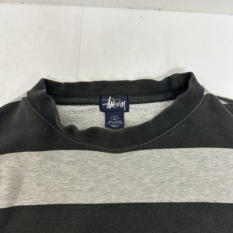 90s00s Stussy 長袖スウェット（カットソー）　ボーダー　紺タグ OLD STUSSY オールド ステューシー 90s 90年代 紺タグ MADE IN