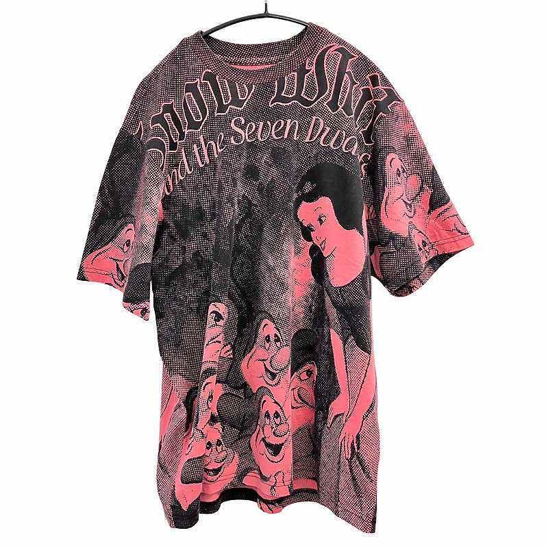シュプリーム SUPREME タグ付き 24FW Snow White S/S Top コラボ スノーホワイト Tシャツ カットソー 小人 白雪姫 半袖 M ピンク系 黒 ブラック /VU 1229