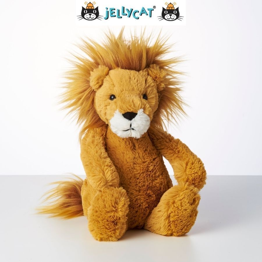 【 正規品 】 Jellycat ジェリーキャット バシュフル M ぬいぐるみ ライオン 座高20cm Bashful Lion Medium BAS3LION らいおん 出産祝い プレゼント