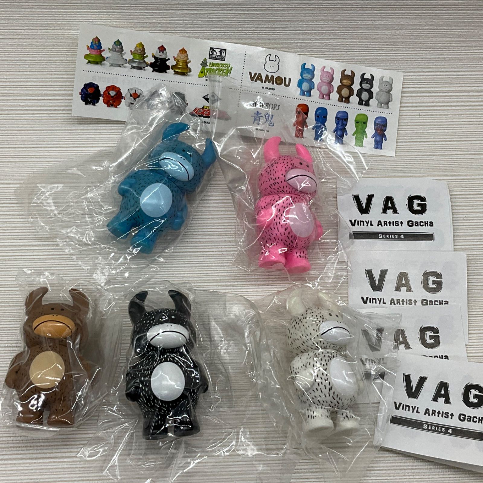 内袋 メディコム トイ VAG SERIES4 VAMOU 全種セット 5色セット ウアモウ UAMOU MEDICOM TOY ソフビフィギュア 写真にあるもののみ