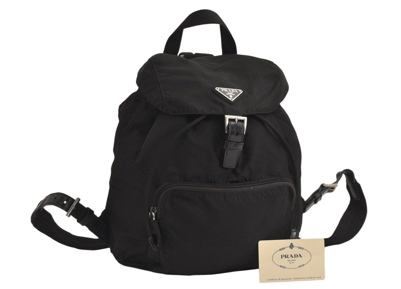 PRADA プラダ ヴェラ ナイロン レザー 巾着型 バックパック 財布 B4650 