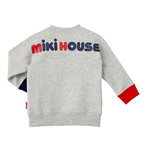 MIKIHOUSE ロゴトレーナー 120cm ミキハウス正規販売店/ミキハウス mikihouse バックロゴ