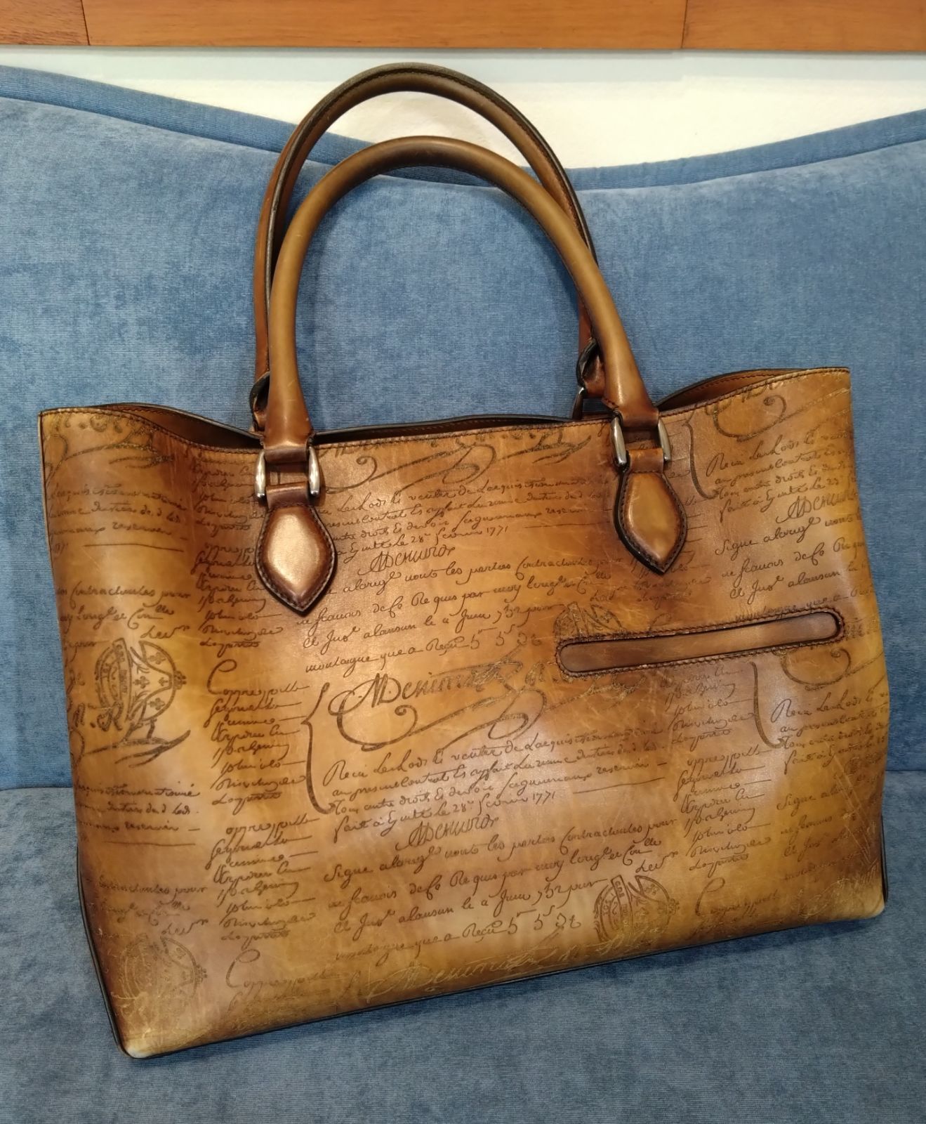 2136 Berluti ベルルッティ カリグラフィ トゥジュール トートバッグ レザー ブラウン