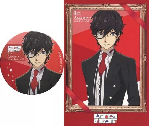 その他雑貨 キャラクター 主人公 BIG缶バッジ ポストカードセット ペルソナ5 the Animation AnimeJapan 2018グッズ