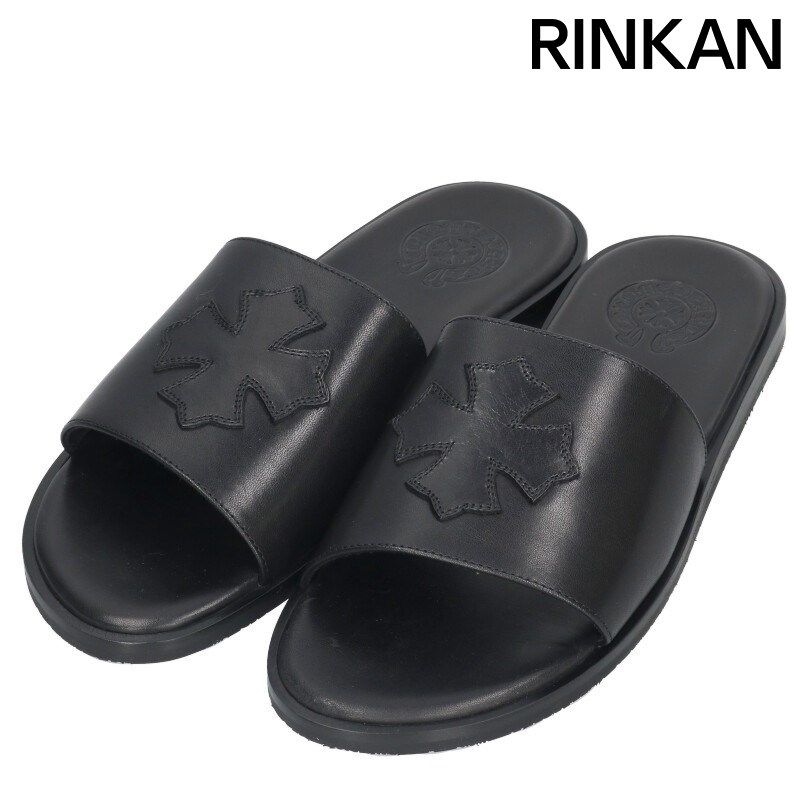 クロムハーツ マッティ ボーイ  チョンパーパッチレザーサンダル 37 クロムハーツ CH SLIDE LEATHER CHプラスパッチレザーサンダル