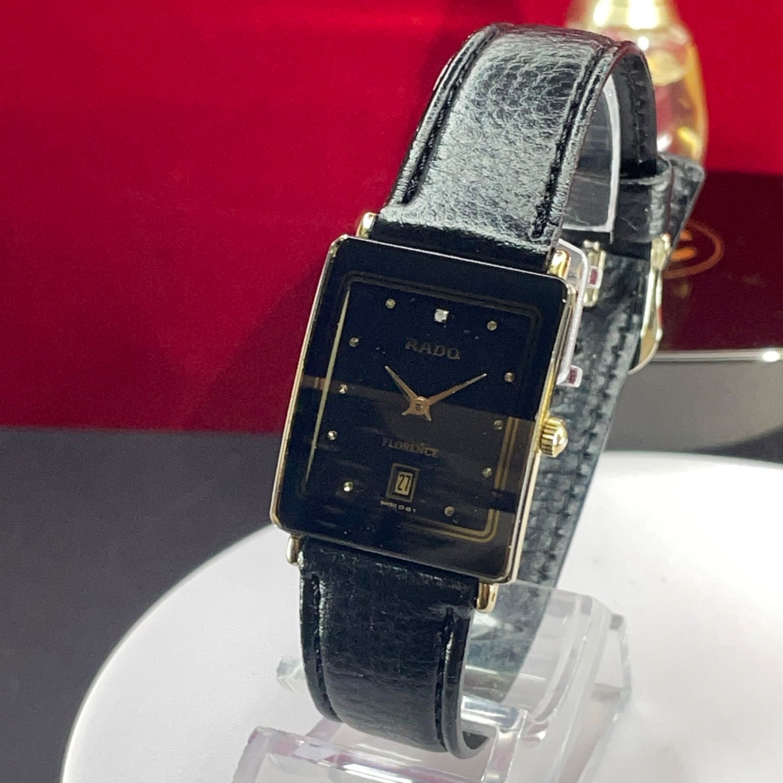 90s RADO フローレンス 1Pダイヤ スイス製 QZ 電池交換済 腕時計 90s RADO フローレンス 1Pダイヤ スイス製 QZ 電池交換済 腕時計