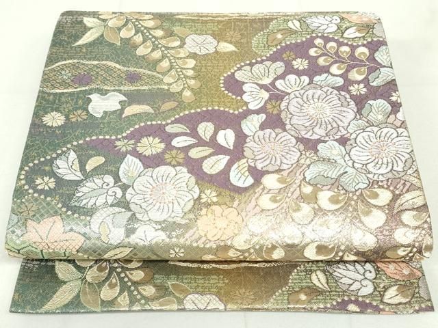 平和屋着物○六通柄袋帯 雲取り辻が花 金銀糸 やまと誂製 正絹