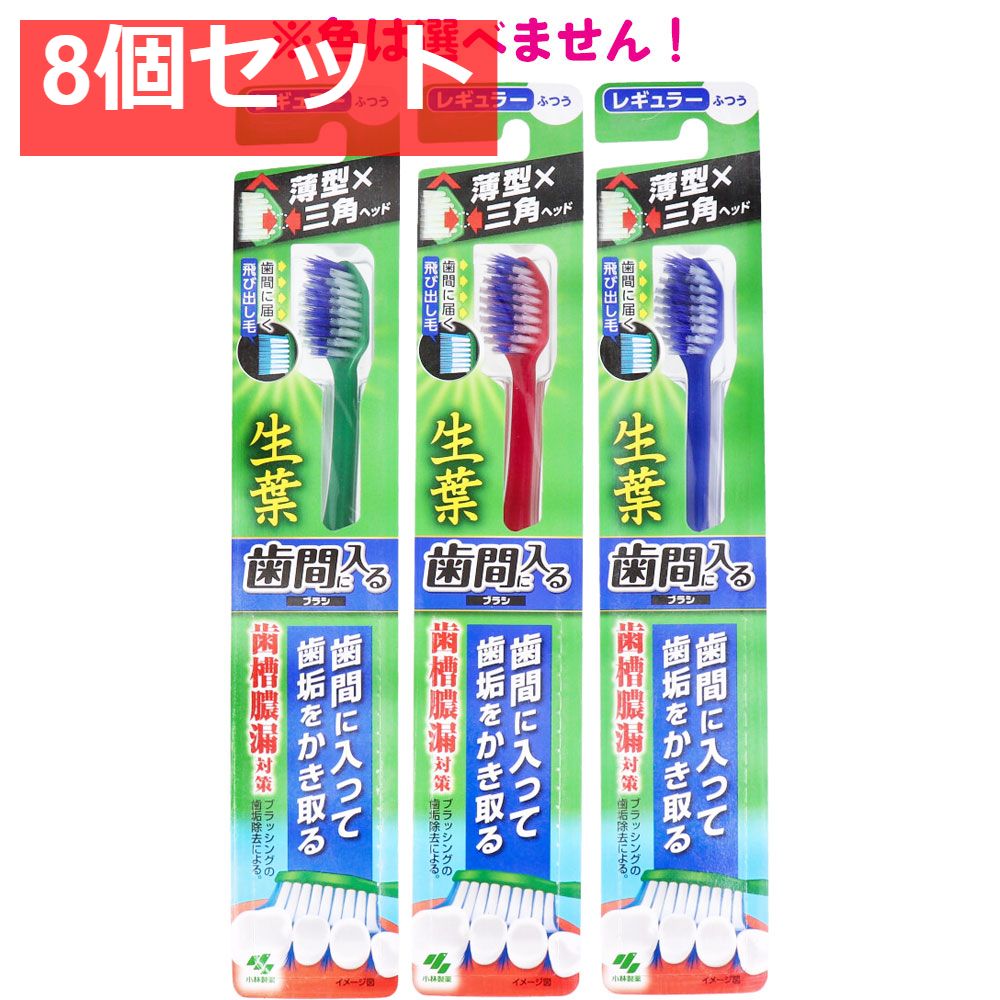生葉 歯間に入るブラシ レギュラーヘッド ふつう 1本入 8個セット まとめ売り