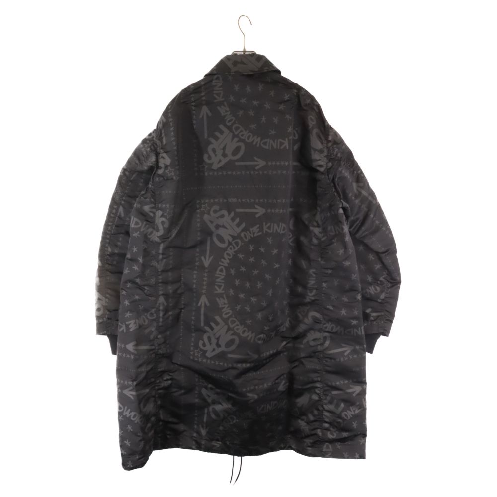 Sacai (サカイ) 23SS×Eric Haze Bandana Print Coat エリックヘイズ バンダナプリント コート ブラック  23-02962M - メルカリ