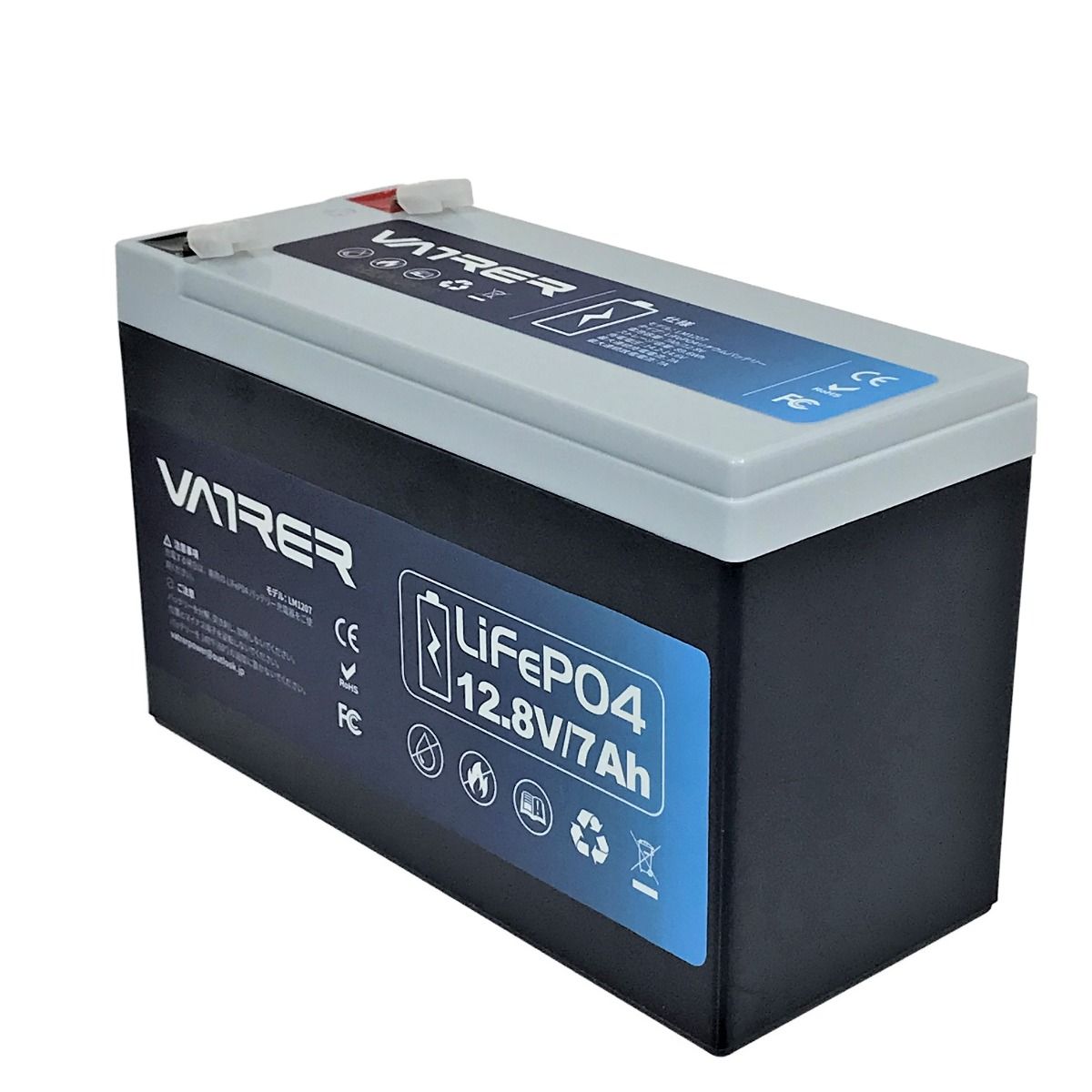 Vatrer 12V/7Ah LiFePO4バッテリー LM1207 リン酸鉄リチウムバッテリー