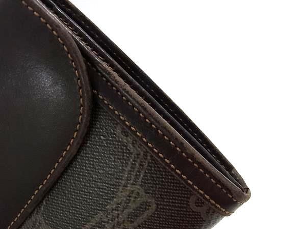 □美品□ BALENCIAGA バレンシアガ PVC×レザー 総柄 二つ折り 財布  