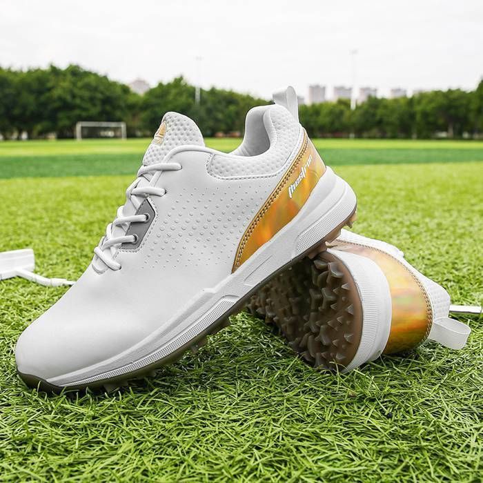 新品 スポーツ ゴルフ用品 ゴルフシューズ ポリウレタン メンズ 防水 防滑 通気性良い 回転式靴ひもバックル ホワイト ゴルフシューズ メンズ レディース スニーカー 大きいサイズ