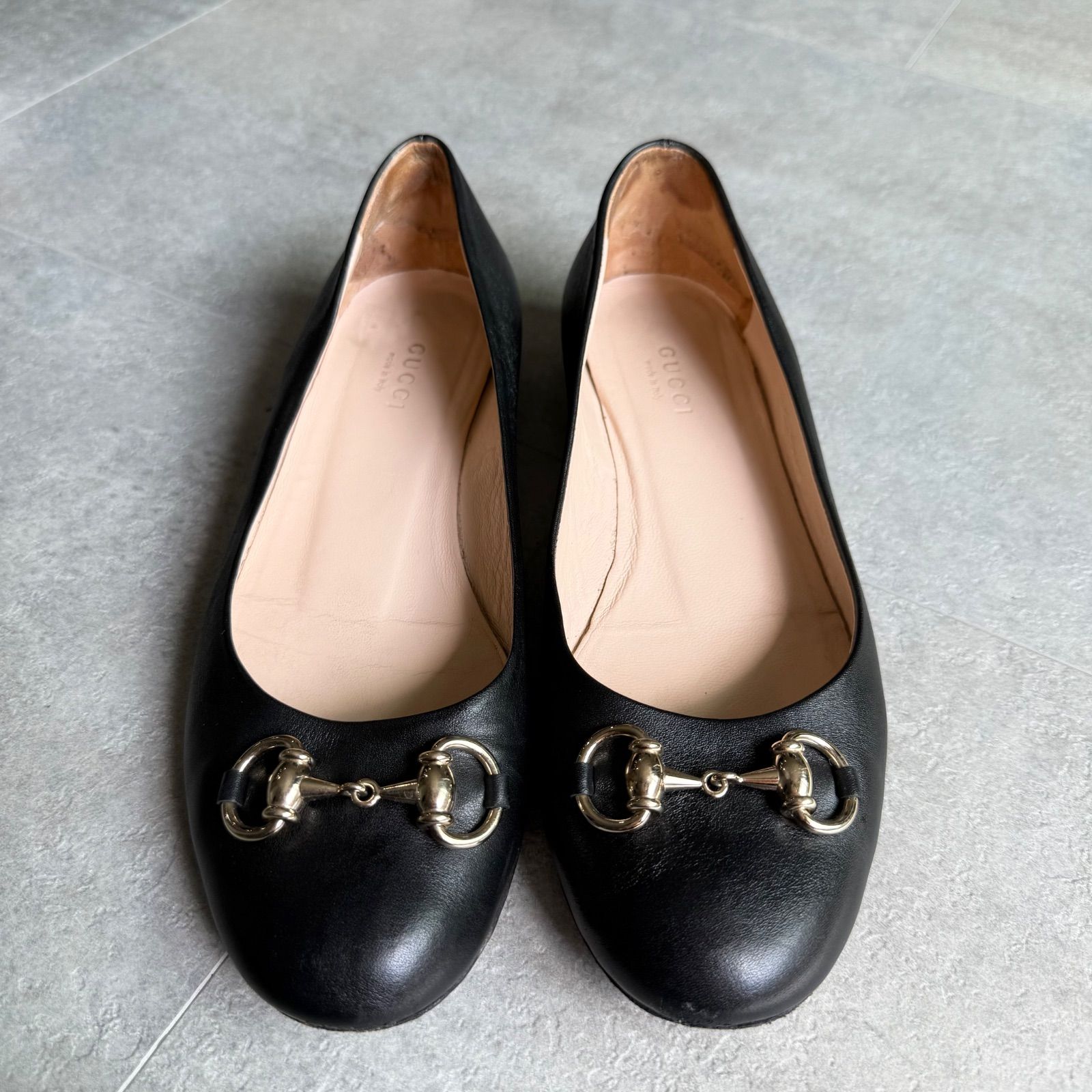 GUCCI ホースビットパンプス フラットシューズ バレエシューズ レザー