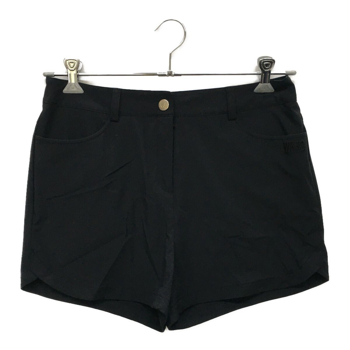 WAAC 黒 スカート(中ショートパンツ) スカート WOMENS バックプリーツ ショートパンツ : ZOZOTOWN