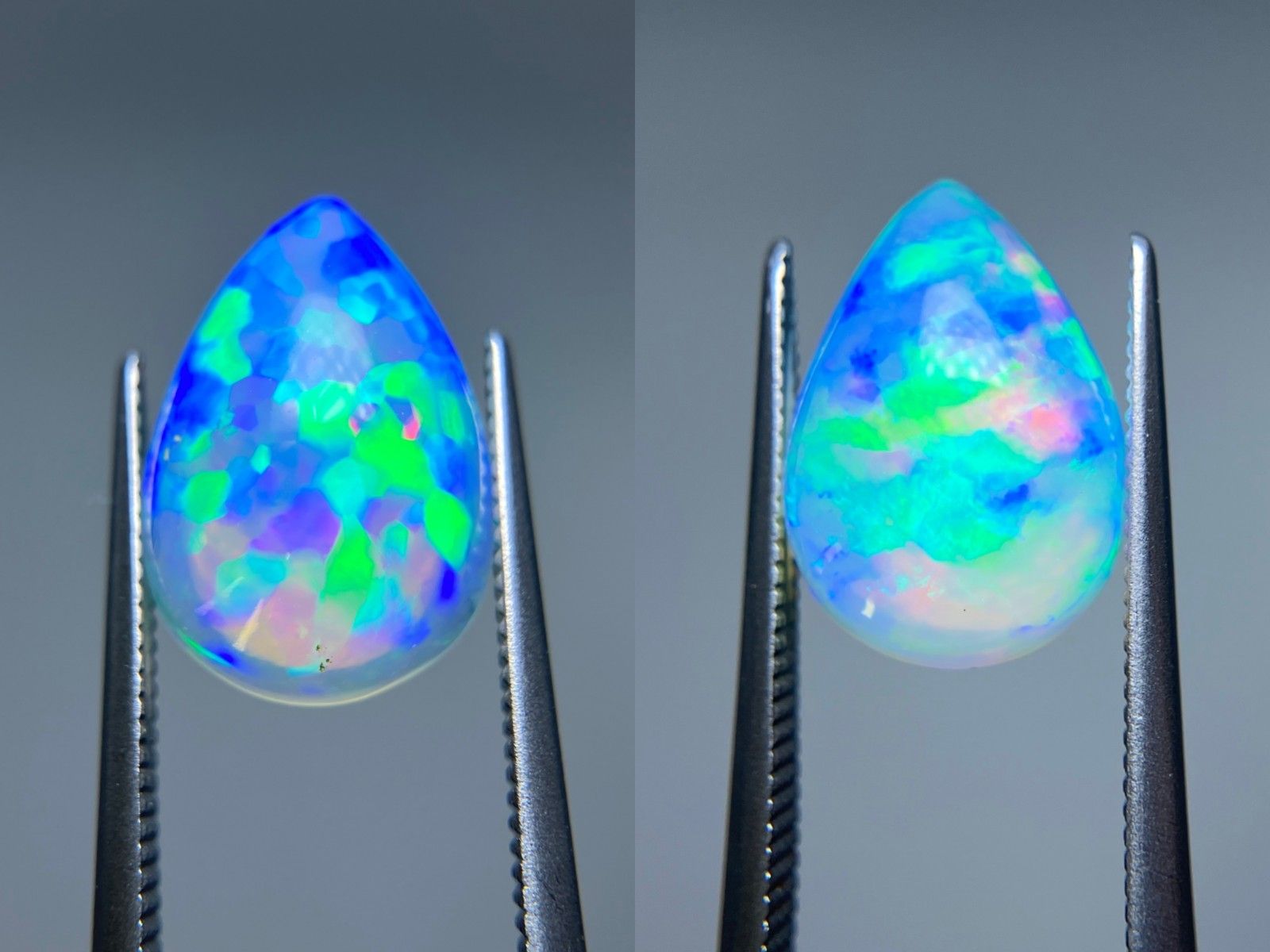 オパール（ペアセット） 3.175ct / 3.507ct 宝石鑑別書付き 13.5×9.7×5.2 / 13.5×9.5×5.3 ルース（ 裸石 ） 3383S 3.175ct &frasl; 3.507ct アート・オブ・カンフーパンダ 公式設定資料集 0