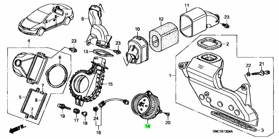 新品 ホンダ純正 FD FD3 シビック インサイト ハイブリッドバッテリー  