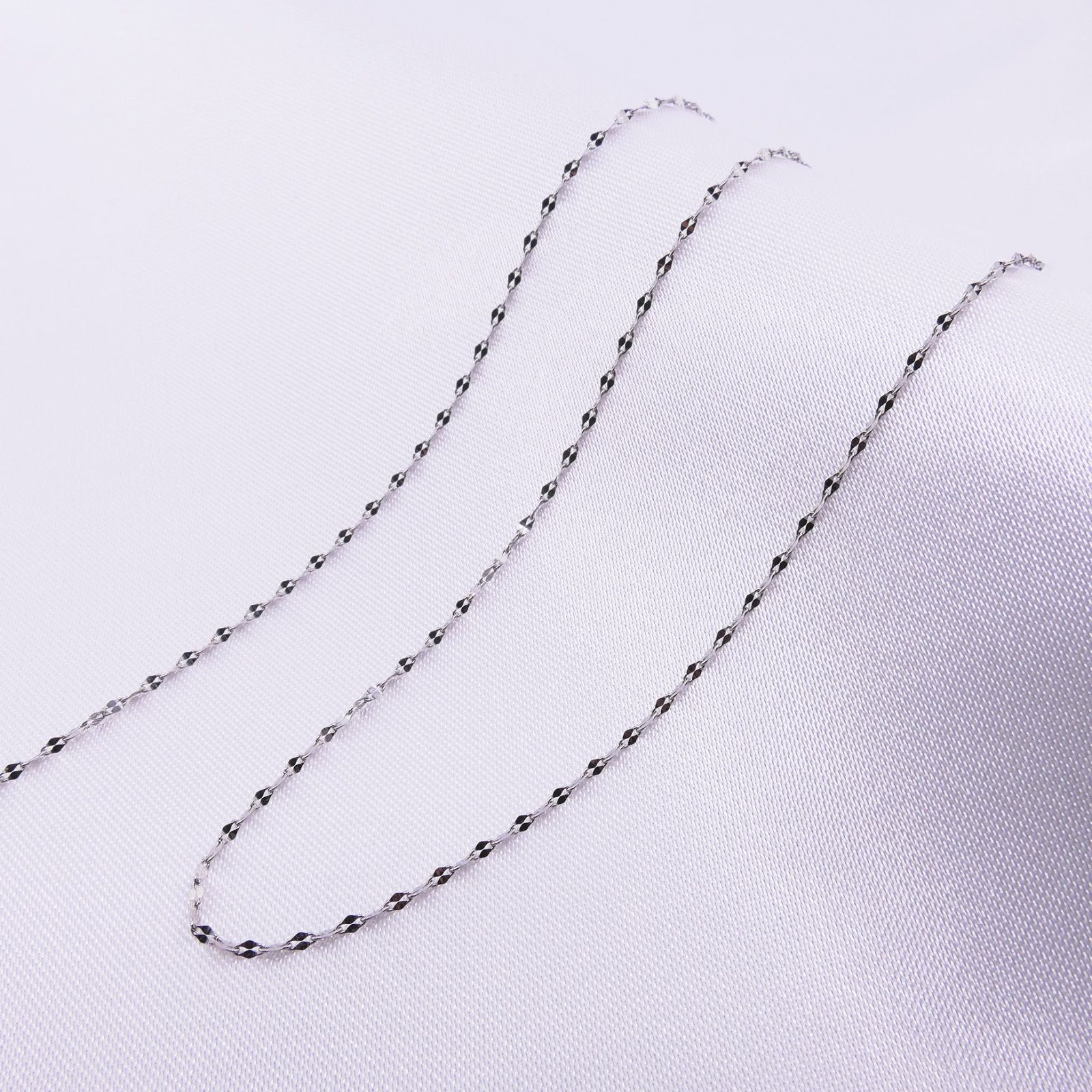 新品❗️Pt950 プラチナ 50cm☆ペタルチェーン☆ スライドネックレス 