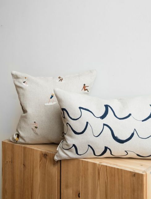 FINE LITTLE DAY | WAVE CUSHION COVER (no.1672) (38x58cm