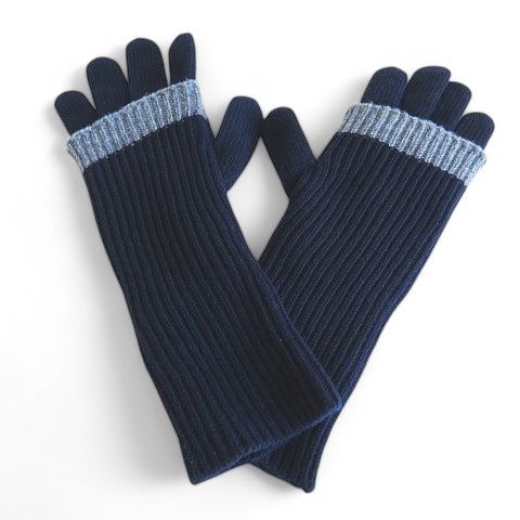 ワイズ Y s YC-A15-198 ヨウジヤマモト 手袋 ニット ウール ネイビー系