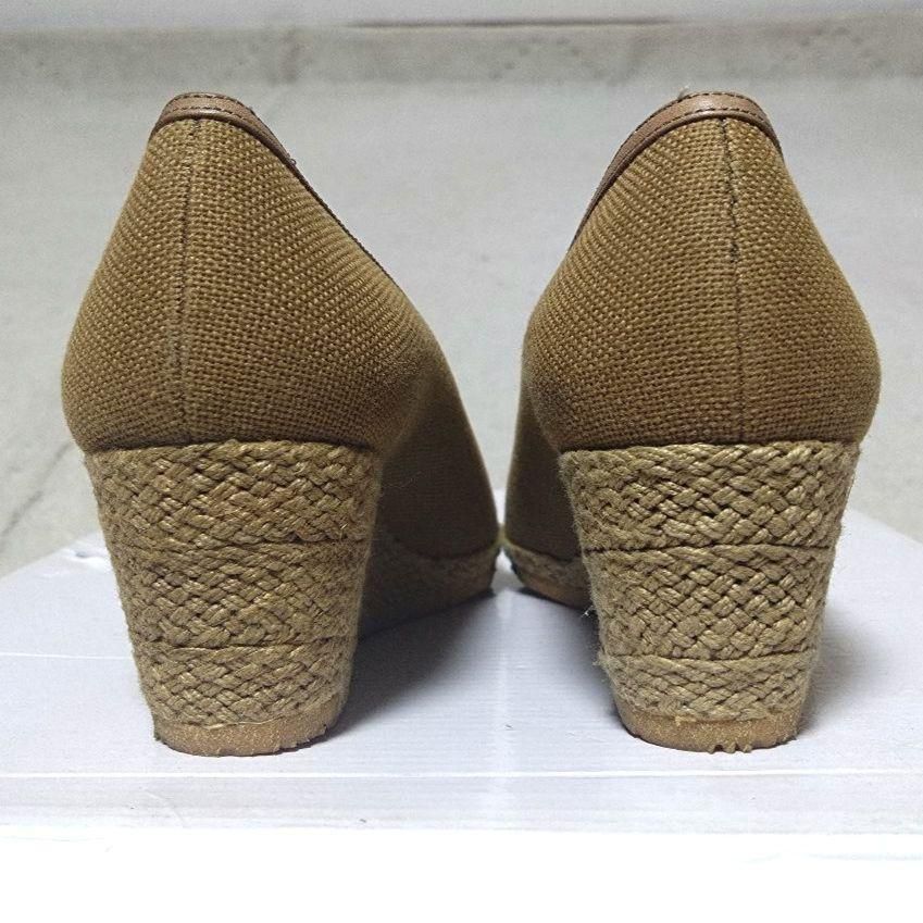 GUCCI グッチ ウェッジソール パンプス 厚底 ブラウン 34 1 2 エスパドリーユ ホースビット