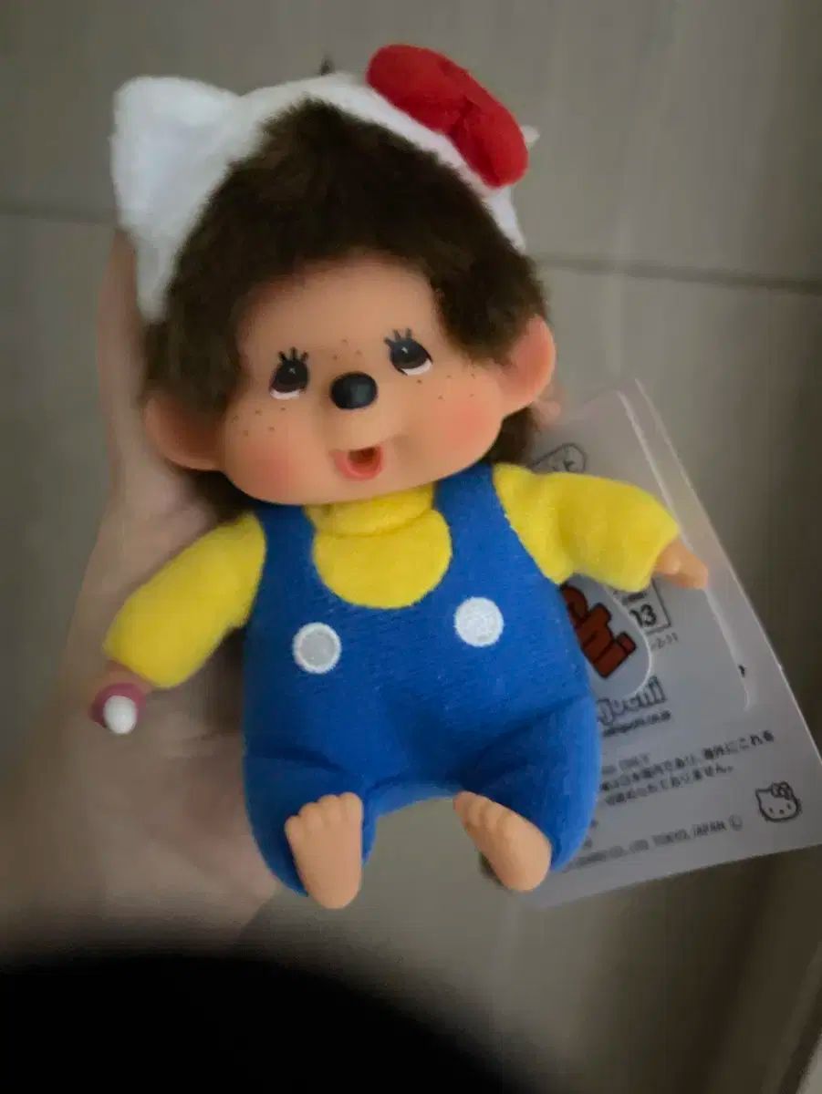 モンチチ x ハローキティ コラボ 人形 キーリング