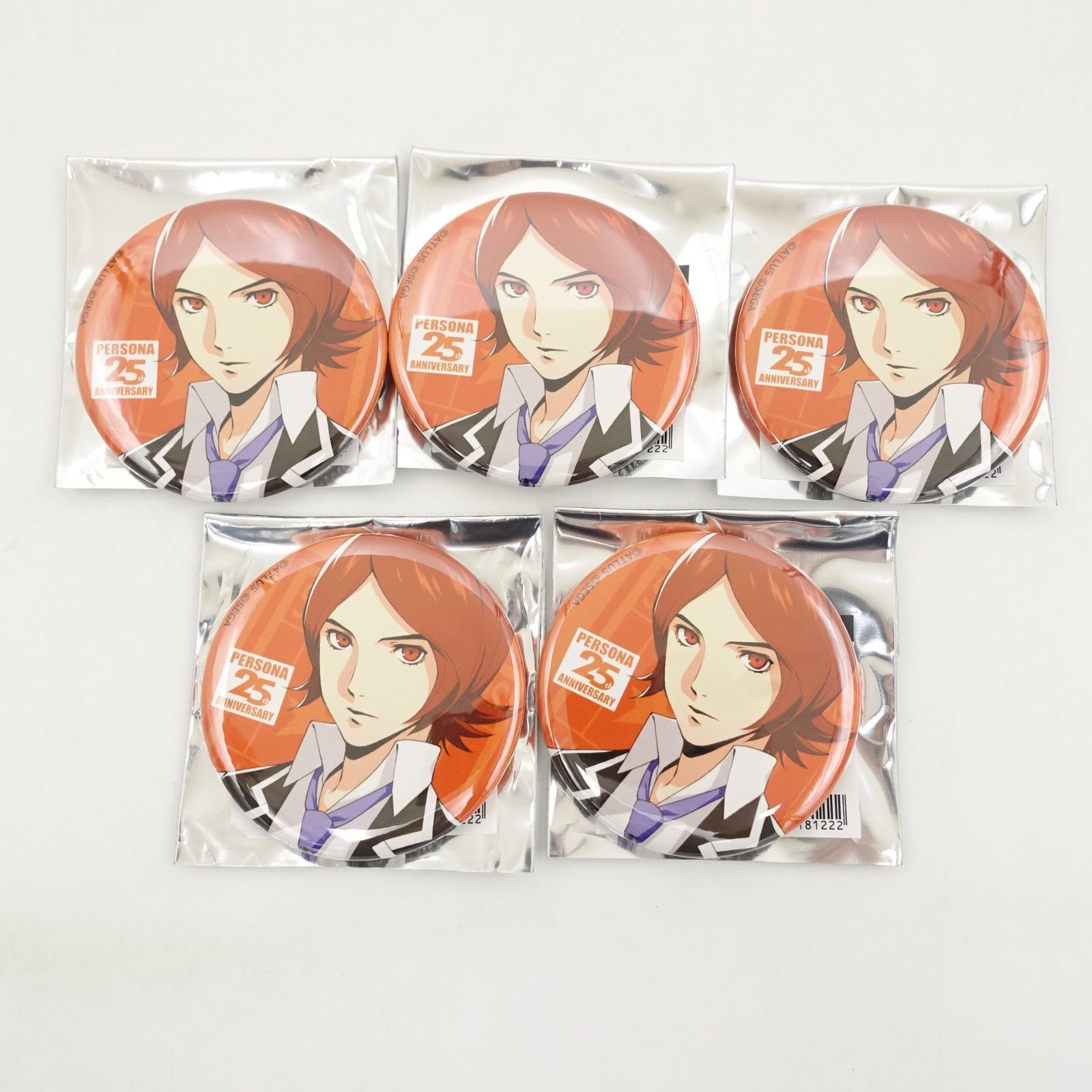 ペルソナ2 周防達哉 25周年 トレーディング缶バッジ 5点セット PERSONA