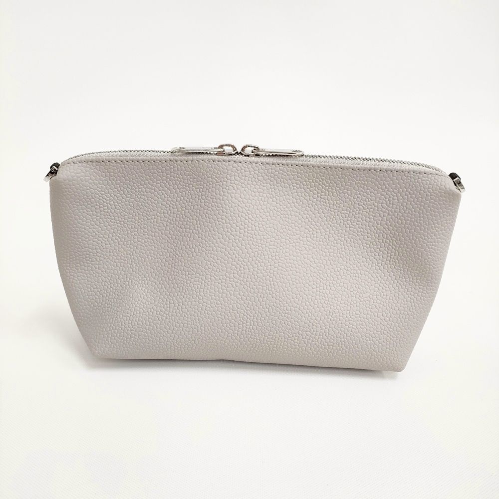 Herve Chapelier 8784G リュクススクエアポーチ 定価98780円 ポーチ ライトグレー レディース エルベ シャプリエ 5-0429G♪