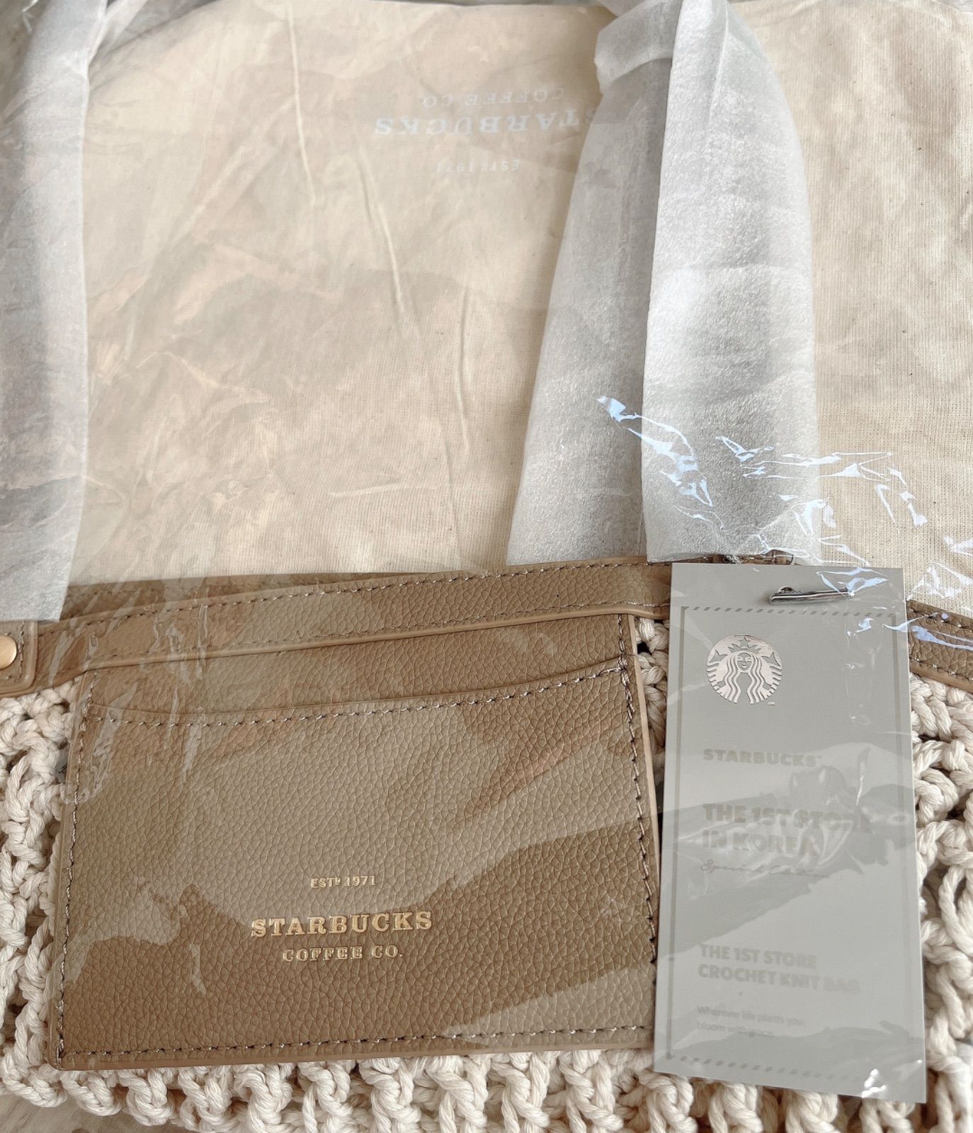 韓国スタバ★[梨大1号店] The 1st Store Crochet Knit Bag 韓国スタバ☆[梨大1号店] The 1st Store Crochet Knit Bag