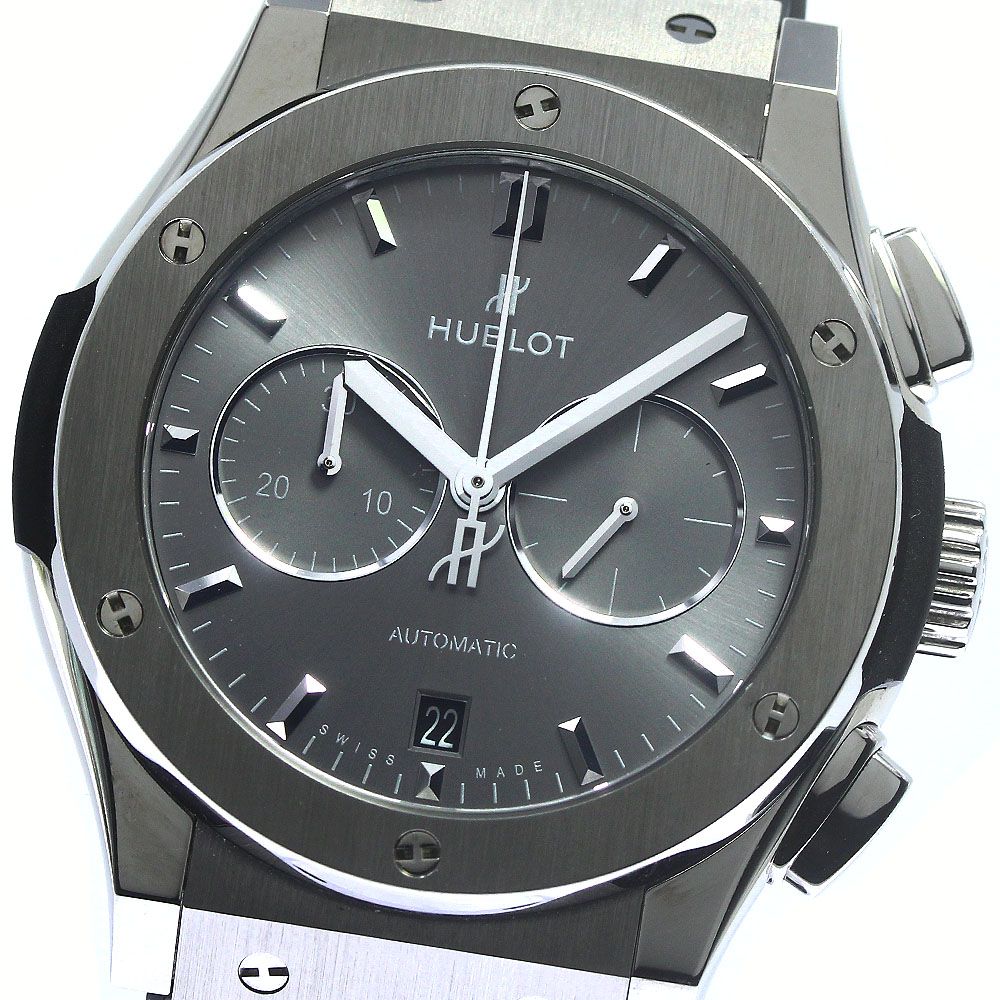 ウブロ HUBLOT 541.NX.7070.LR クラシックフュージョン レーシンググレー クロノグラフ 自動巻き メンズ美品保証書付き_774498